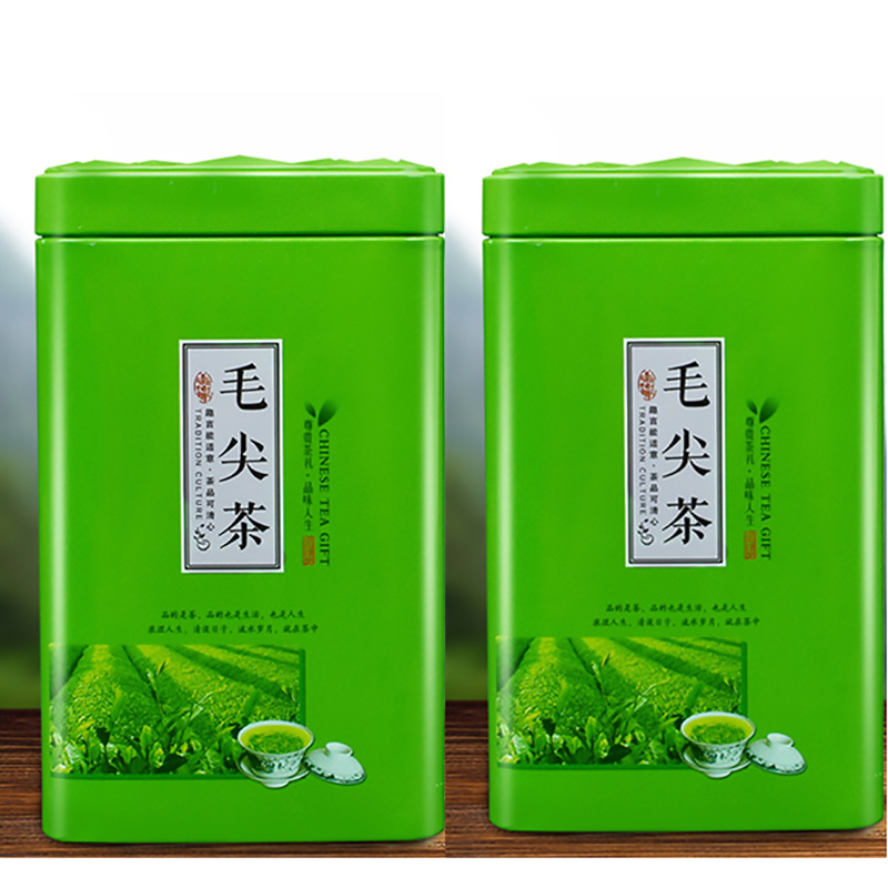 新茶毛尖绿茶明前头采高山茶叶嫩芽浓香罐装