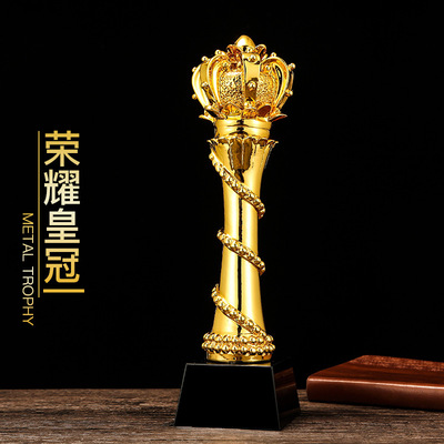 星光大道树脂镀金奖杯创意金属奖杯五角星奖座免费刻字高档金奖杯