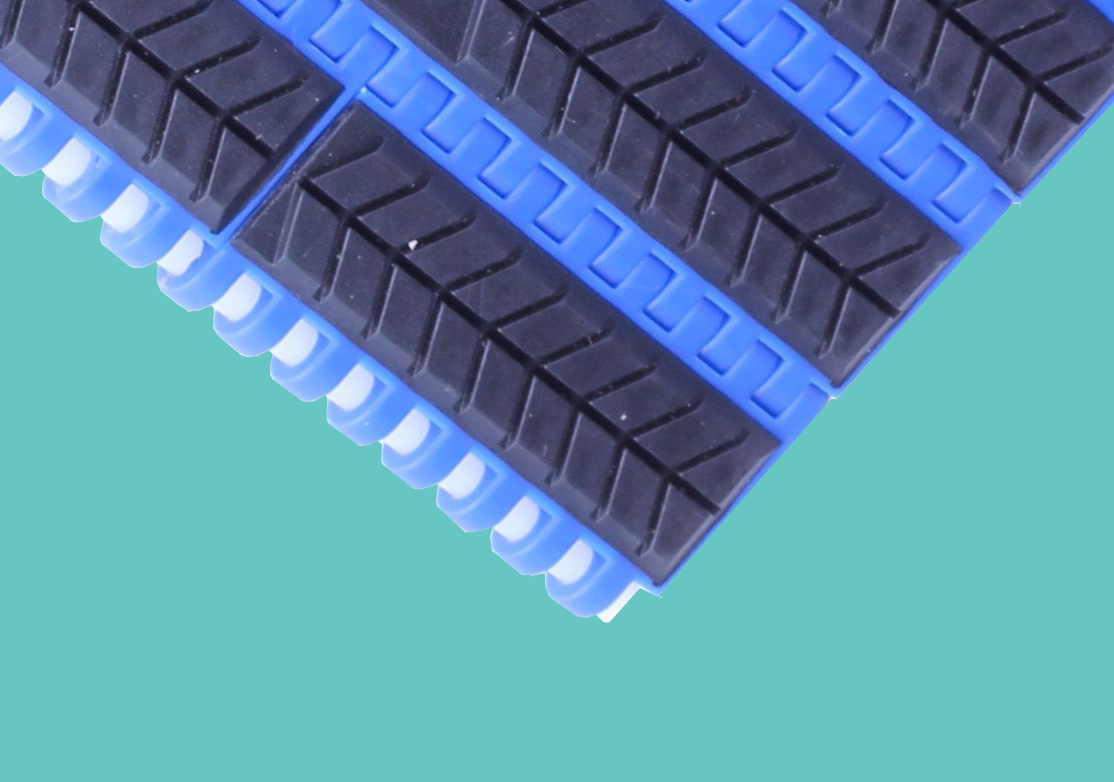 ZY900FT-R1 Flat top modular belts with diamond friction top (Intralox Series 900)