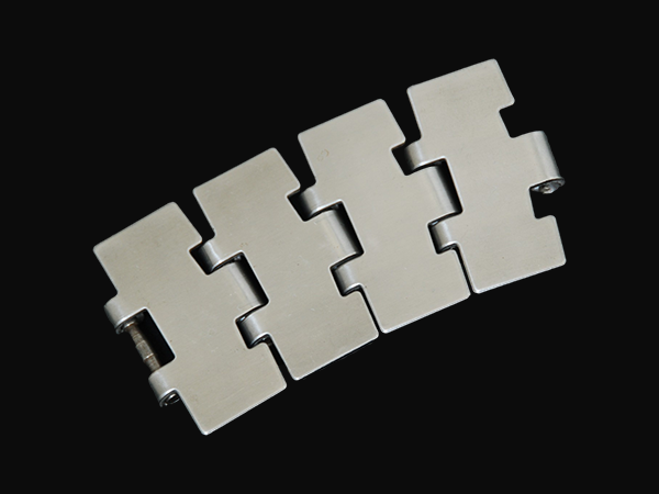 SS812 Stainless steel flat top chains straight running-single hinge chains