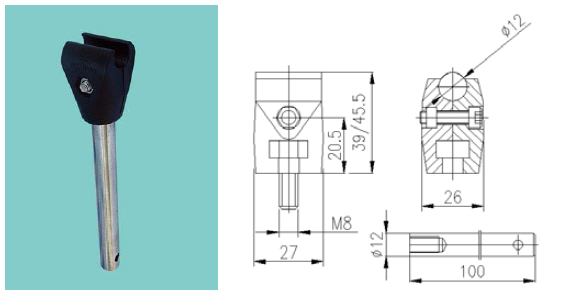 CLAMPLS FOR ROUND SIDE GUIDE RAILS