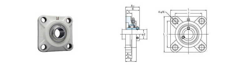 PLASTUC BEARING UNITS UCF205