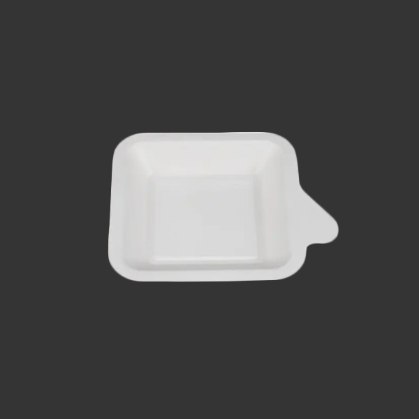 5.2*4.4'' Biodegradable Sugarcane Bagasse Cake Trays