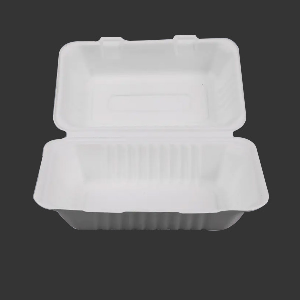 9*6'' Biodegradable Sugarcane Bagasse Clamshells
