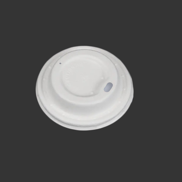 90mm Biodegradable Sugarcane Bagasse Coffee Lids
