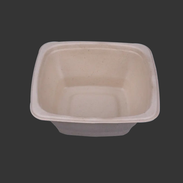 32oz Biodegradable Sugarcane Bagasse Square Bowls