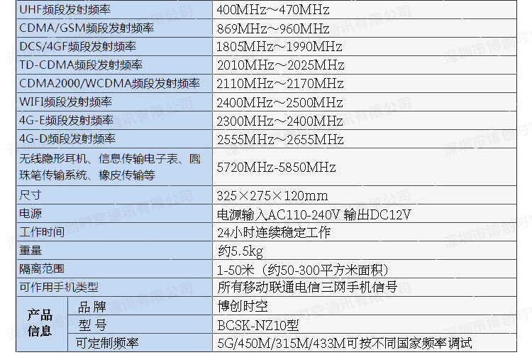 监狱全频段4G手机信号屏蔽器覆盖厂家技术方案内置十路频段发射