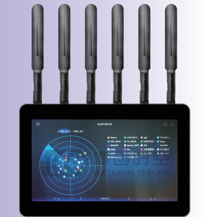 wifi无线信号管控仪2.4G/5.8G双频网络环境分析定位锁定反制设备
