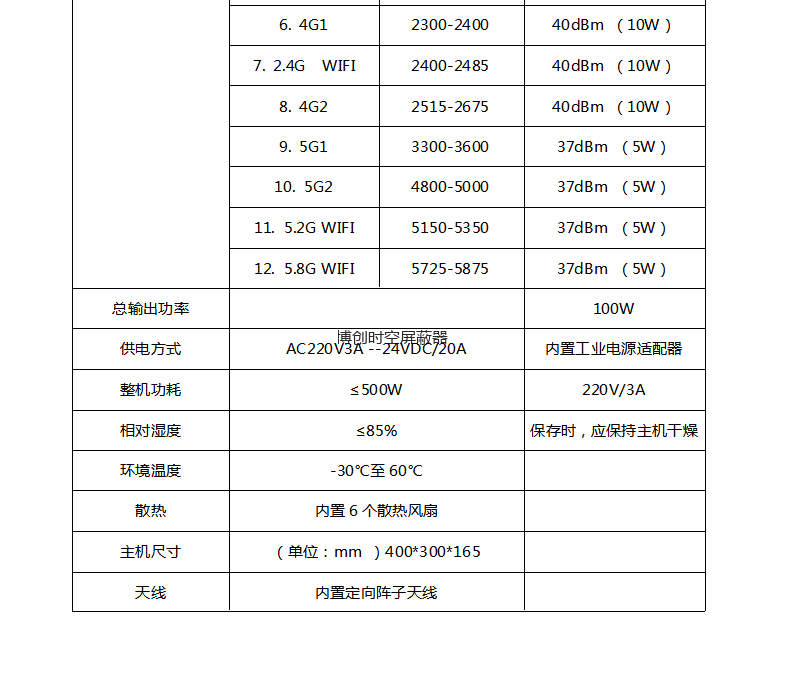 BCSK-810K12型大功率5G手机信号屏蔽器