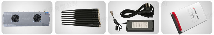 BCSK-101B-8型银色八路2G 3G 4G手机信号屏蔽器wifi无线网络信号屏蔽器