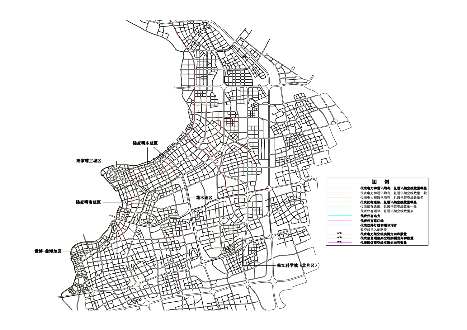 浦东新区架空线入地和合杆整治工程2019年和2020年计划现状调查