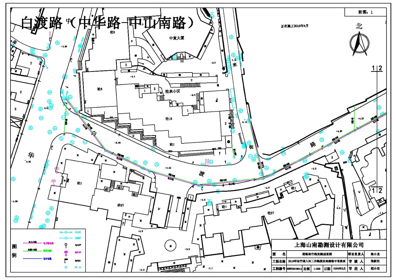 2019年架空线入地和合杆整治工作路段实测和专项核查