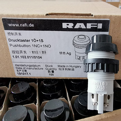 Rafi 18.2mm 黑头按钮开关