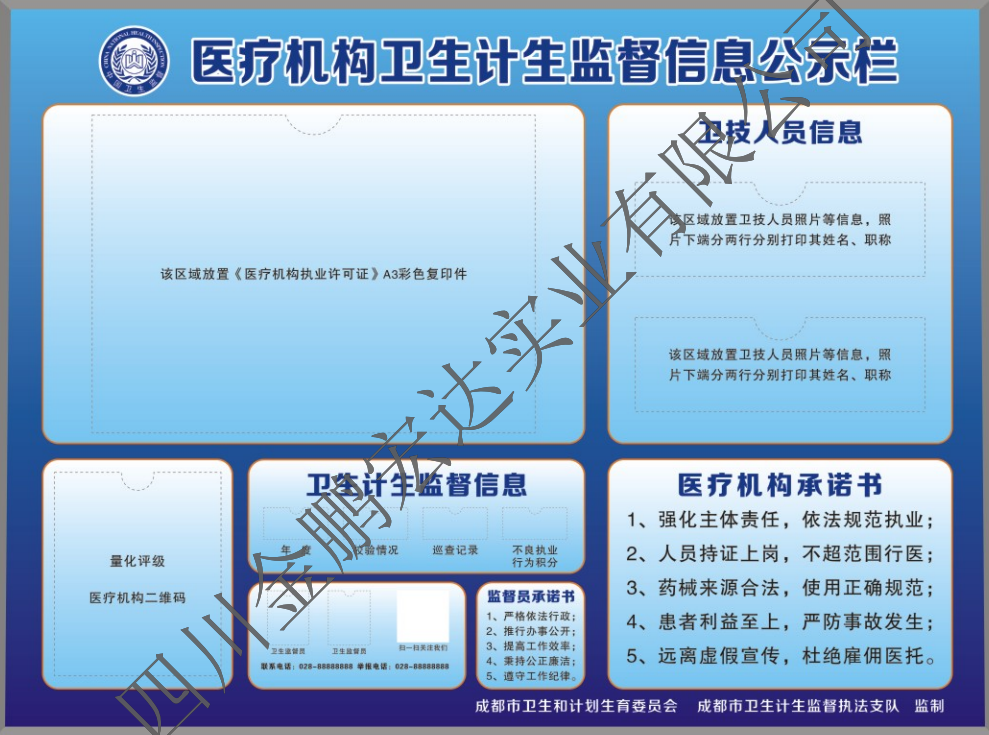 医疗机构卫生信息公示栏