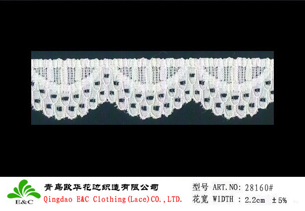 wavy edge nylon spandex lace 28160