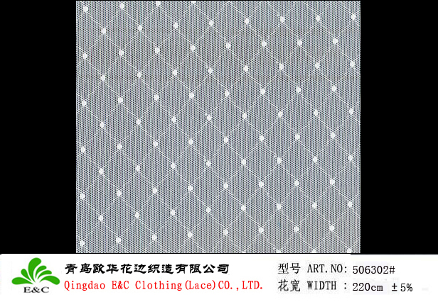 Dot & Lattice Pattern Mesh Fabric 506302