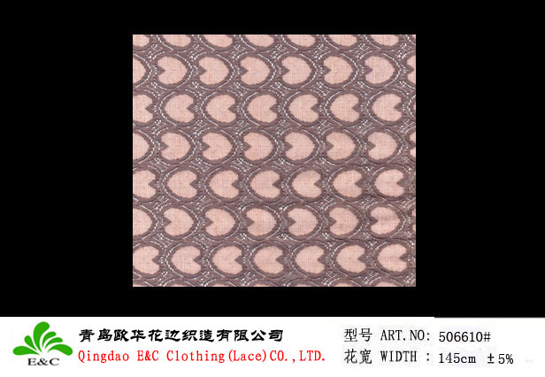 Heart Pattern Lace Fabric 506610