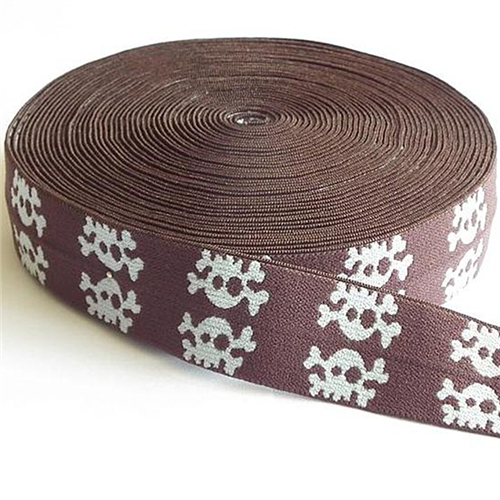 Skull Jacquard Elastic Folded Band EW9095-26
