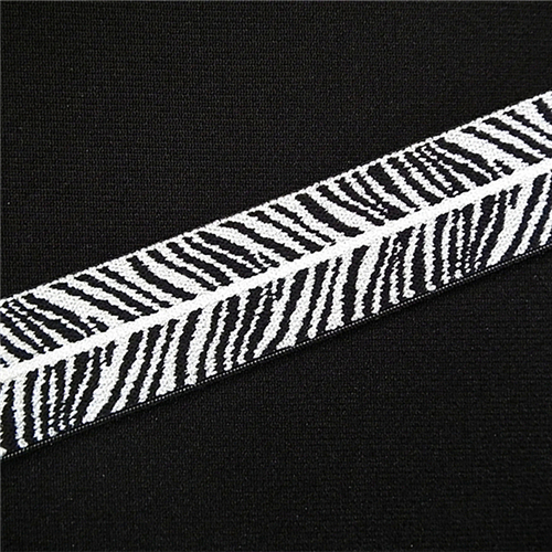 Zebra Pattern Jacquard Elastic Edging Band EW9097-26