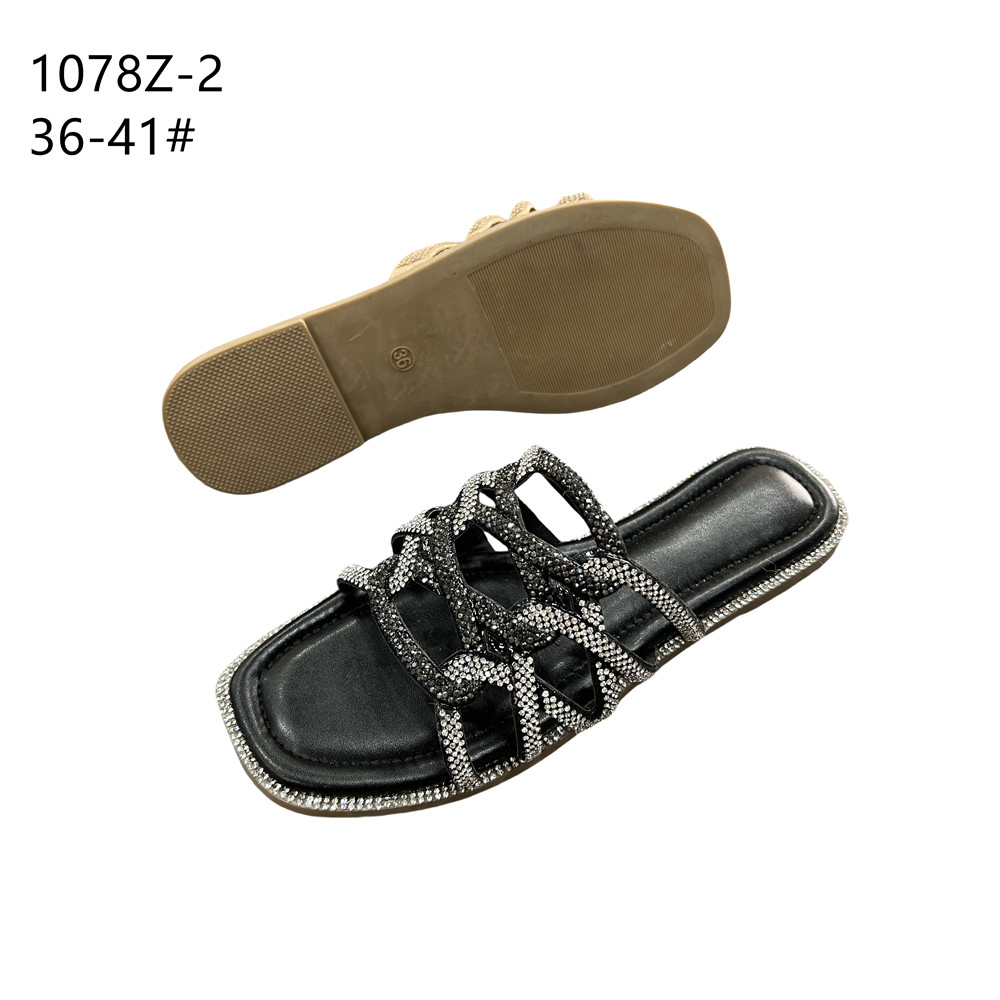 wholesale hot sale diamond pvc slippers non-slip pool shiny rhinestone sandals for women
