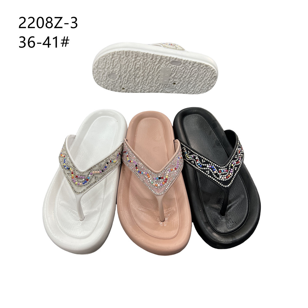 wholesale hot sale diamond pvc flip flops slippers