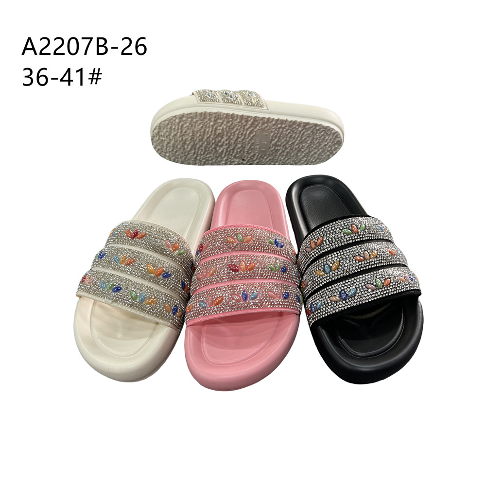 wholesale hot sale diamond pvc slippers