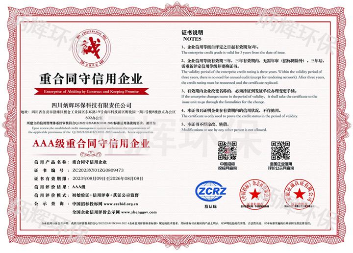AAA级重合同守信用企业