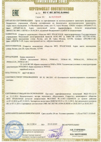 铁路产品海关联EAC认证