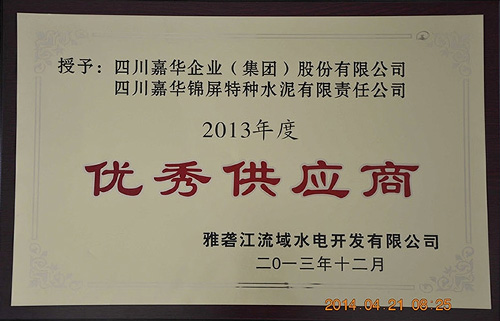 2013年度优秀供应商