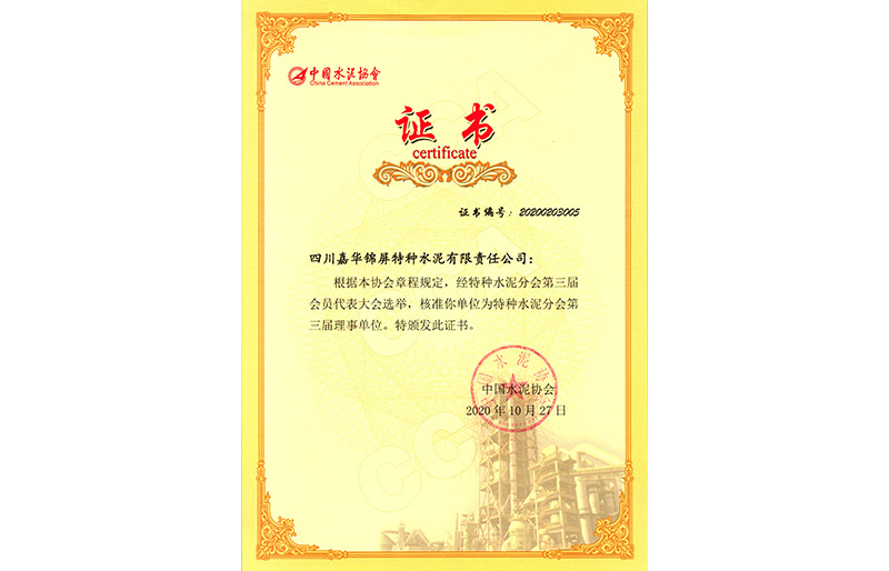 中国水泥协会（特种水泥分会）理事单位