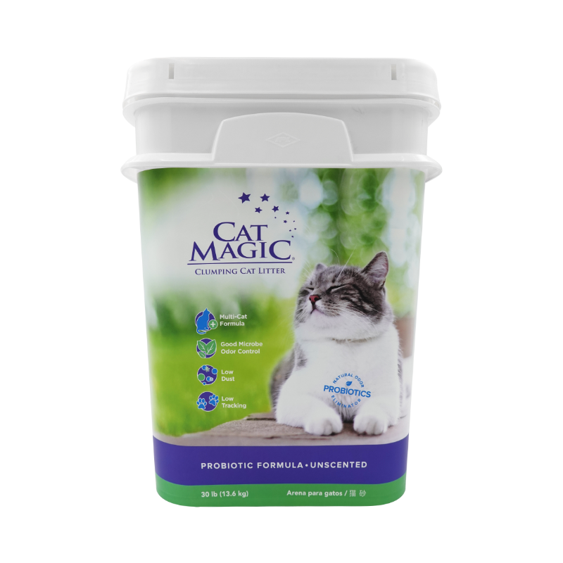 美国CAT MAGIC喵洁客天然膨润土猫砂（紫标-低敏抑菌）30磅