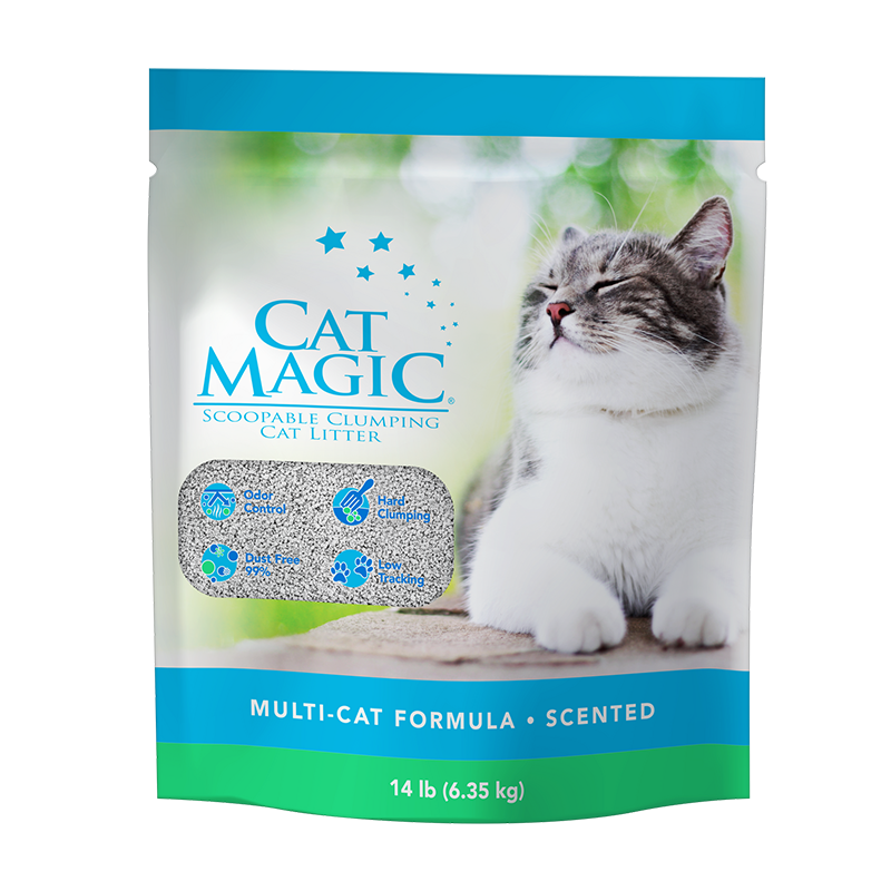 美国CAT MAGIC喵洁客天然膨润土猫砂（蓝标-持久除臭）14磅