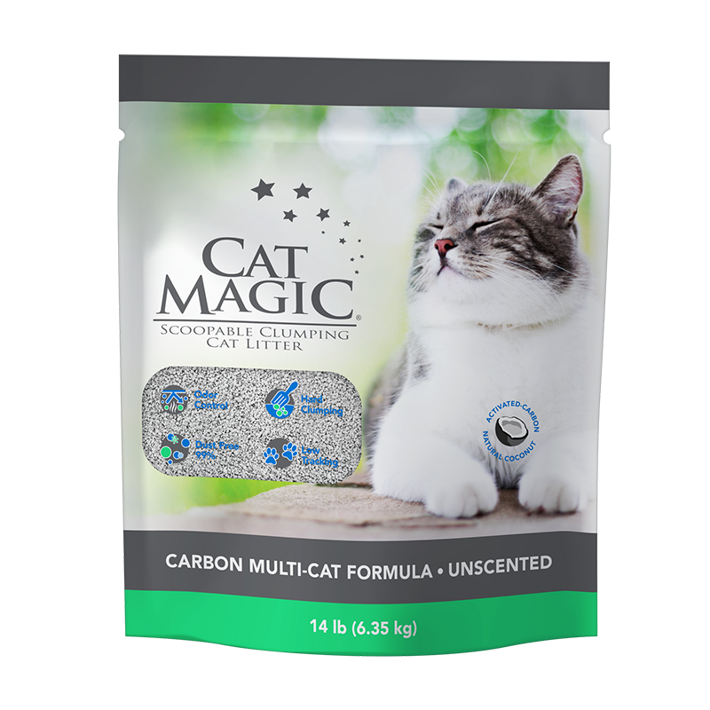 美国CAT MAGIC喵洁客天然膨润土猫砂（黑标-多猫控味）14磅