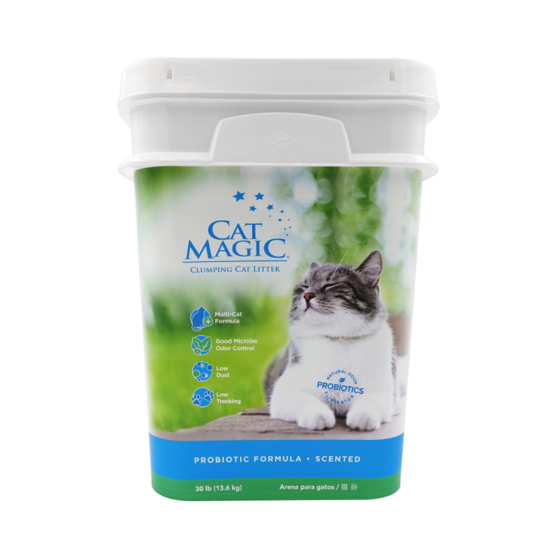 美国CAT MAGIC喵洁客天然膨润土猫砂（蓝标-持久除臭）30磅