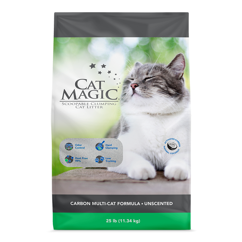 美国CAT MAGIC喵洁客天然膨润土猫砂（黑标-多猫控味）25磅
