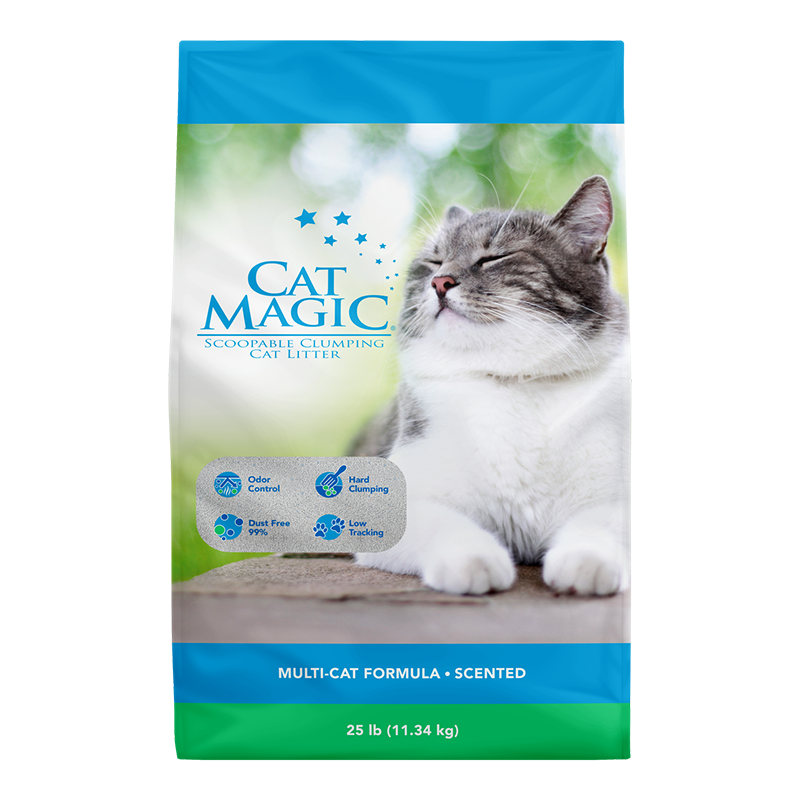 美国CAT MAGIC喵洁客天然膨润土猫砂（蓝标-持久除臭）25磅