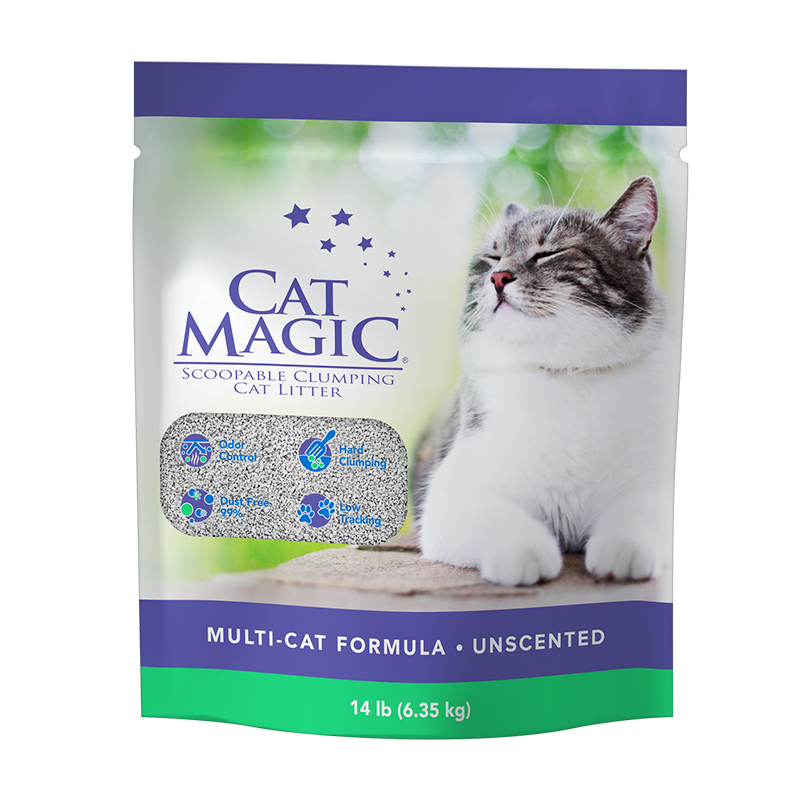 美国CAT MAGIC喵洁客天然膨润土猫砂（紫标-低敏抑菌）14磅