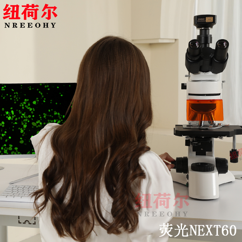 荧光显微镜NEXT60支持四色荧光观察合成投影测量图像拍照硬盘储存NEXT60
