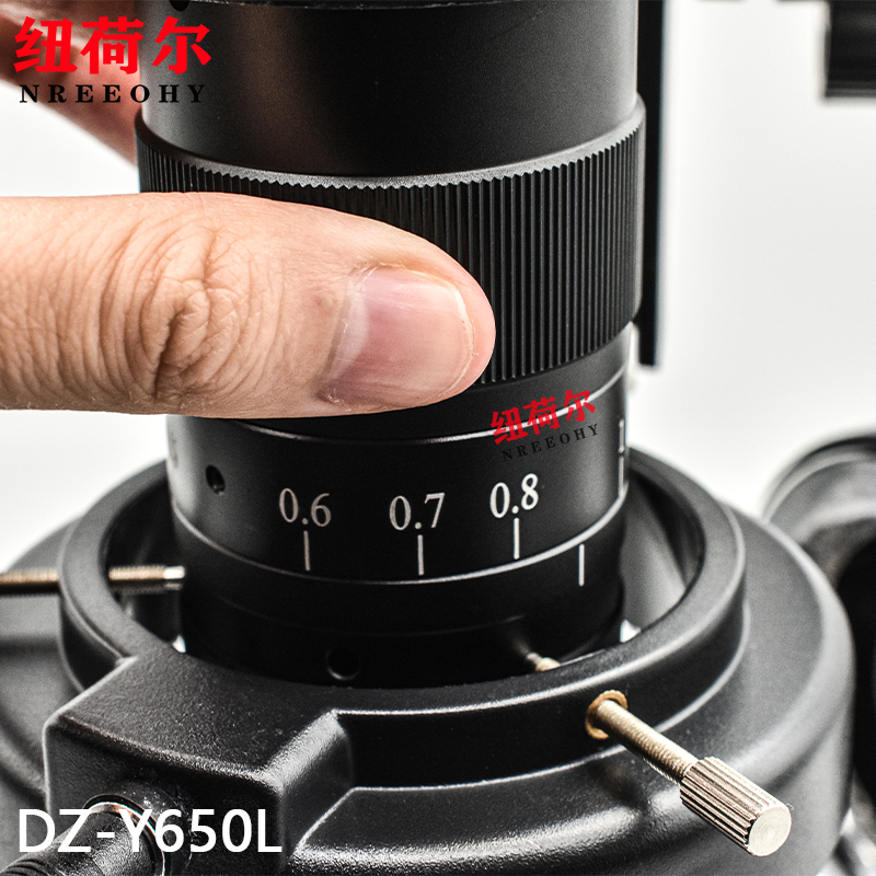 纽荷尔电子双镜头高清视频显微镜DZ-Y650L上方侧面同步观察支持测量数据 DZ-Y650L
