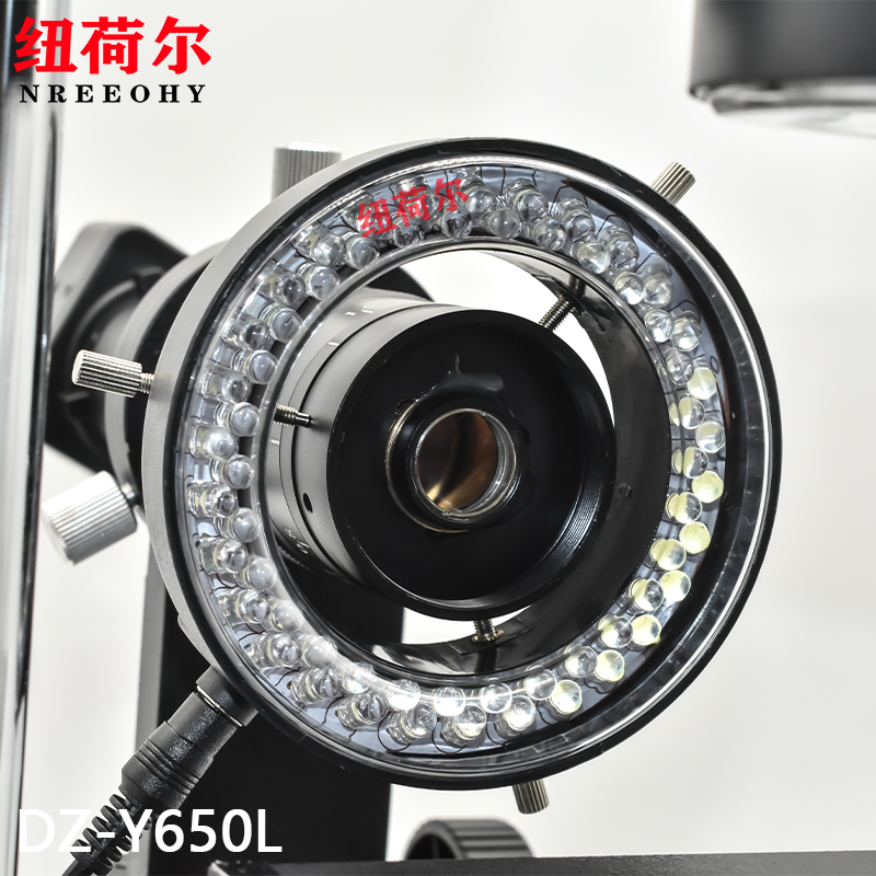 纽荷尔电子双镜头高清视频显微镜DZ-Y650L上方侧面同步观察支持测量数据 DZ-Y650L