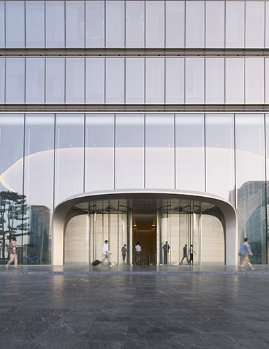 杭州望朝中心门头雕塑造型