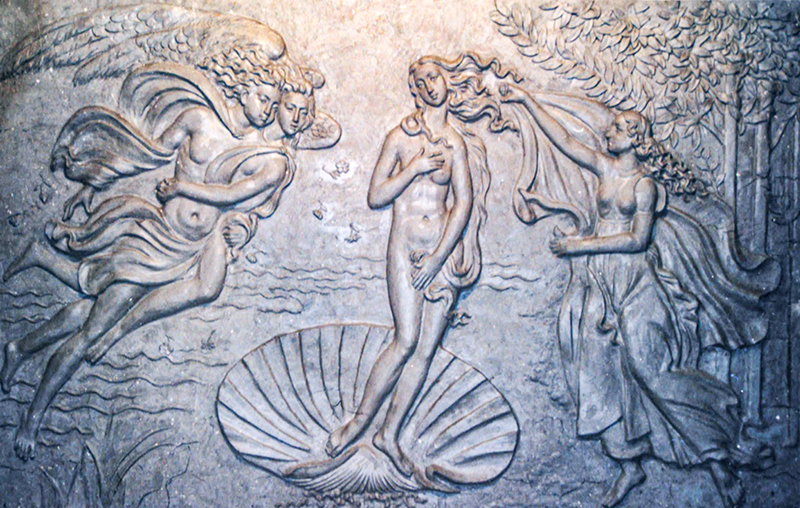 维纳斯的诞生-浮雕泥塑