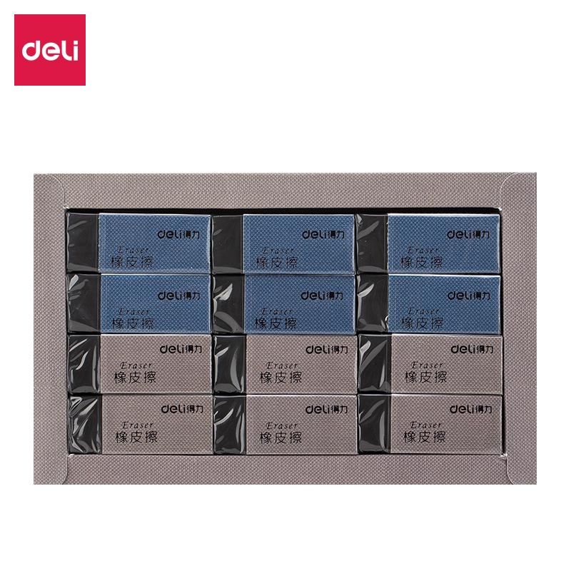 得力71096办公黑橡皮 办公黑块 36块/盒 单位：块