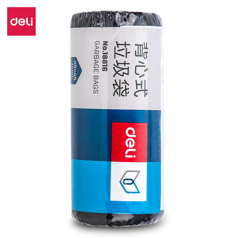 得力18816垃圾袋(黄)(30只/卷)450*450背心式