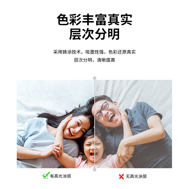 得力11830背胶高光相片纸-A4-150g/m²(白)(20张/盒)