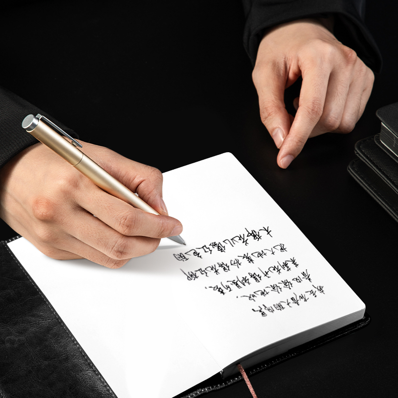 得力S99中性笔0.5mm子弹头(香槟金)(1支/盒)