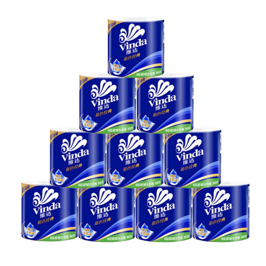 维达超韧有芯卷纸V4080 加厚4层1600克 10卷/提 6提/箱