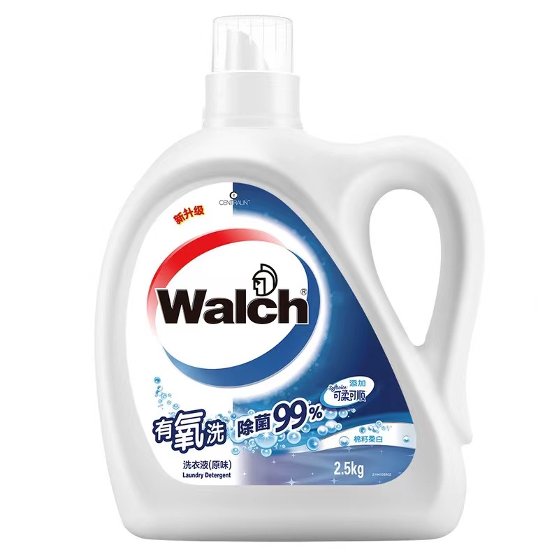威露士（Walch）洗衣液2.5kg 全能6合1洗衣液 棉籽柔白 内外衣裤 除菌除螨