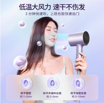 美的极光紫电吹风MB-AJ0504极光紫
