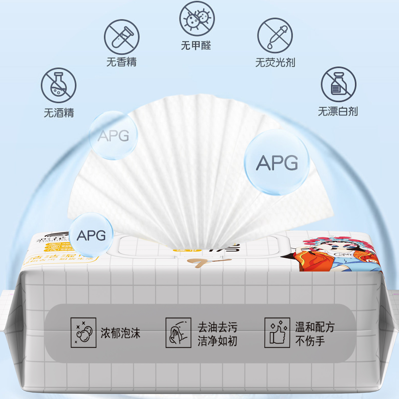 厨房湿巾三包装